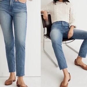 Madewell The Perfect Vintage Jean. Slightly Cropped Ankle. Distressed. Size 31T